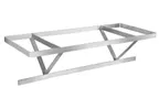 image of Klinger's Trading SC84 84" Stainless Steel Double Bar Ceiling Mounted Pot Rack with 18 Double Hooks