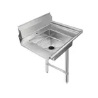 image of Klinger's Trading SDT92R 92" Straight Soiled Dishtable w/ Right Table, Pre-Rinse Sink, 9" Backsplash