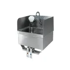 image of Klinger's Trading SPKNEE-SPKVHS-1000 14" Wall Mounted Hand Sink w/Faucet,Knee Valves & Dispenser-20g