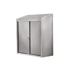 image of Klinger's Trading WC1548-SLIDING 48" Stainless Steel Wall Mount Cabinet w/ Sliding Doors