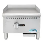image of Koolmore KM-GG1-18M 18" Countertop Gas Griddle, Manual Controls, 30.000 BTU