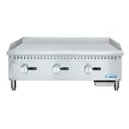image of Koolmore KM-GG3-36M 36" Countertop Gas Griddle, Manual Controls, 90.000 BTU