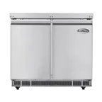 image of Koolmore KM-RBT-36C 36" 2 Doors Refrigerated Pizza Prep Table, 6 Pans with Covers