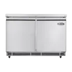 image of Koolmore KM-RBT-48C 46" 2 Doors Refrigerated Pizza Prep Table, 9 Pans with Covers