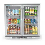 image of Koolmore BC-2DSW-SS 2-Section Cooler, 35" W, 7.4 cu ft, Steel, Glass, LED, R-600a, 1/10 HP, 115 V