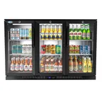 image of Koolmore BC-3DSW-BK 53"x20"x35" 11.3 cu ft Cooler, 3 Swing Doors, LED, Bottom-Mount, R-600a, 115V