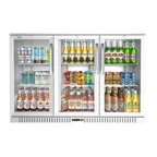 image of Koolmore BC-3DSW-SS 53" Bar Cooler, 11.3 cu ft, 3 Glass Doors, LED Digital, R-600a, 1/7 HP, 115V