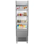 image of Koolmore CDAU-7C-SS 26" Grab & Go Open Air Merchandiser, Stainless Steel, Self Contained, 7.7 cu. ft.