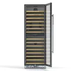 image of Koolmore KM-CW155DZ-SS 23" Glass Door Wine Refrigerator, Dual Temperature, 155 Bottles