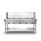 image of Koolmore KM-OWS-5SG 72" Electric Steam Table with Undershelf and Sneeze Guard, (5) Open Wells