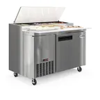 image of Koolmore KM-RPPS-1DSS 50" 1 Door Refrigerated Pizza Prep Table w/ Built-in Cutting Board