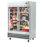 image of Koolmore RIF-2D-GD 54" 2-Glass Door Reach-In Freezer, Bottom Mount, 47 cu. ft., Stainless Steel