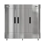 image of Koolmore RIR-3D-SS 80” 3-Solid Door Reach-In Refrigerator, 72 cu. ft., Bottom Mounted, Stainless Steel