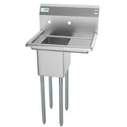 image of Koolmore SA101410-10R3 One Compartment Sink, 23"W X 20"D X 44-1/2"H