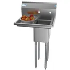 image of Koolmore SA101410-12L3 One Compartment Sink, 25"W X 20"D X 44-1/2"H
