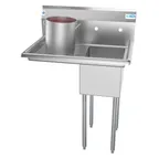 image of Koolmore SA121610-16L3 One Compartment Sink, 31"W X 22"D X 44-1/2"H