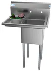 image of Koolmore SA141611-12L3 One Compartment Sink, 29"W X 22"D X 44-1/2"H