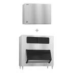 image of Hoshizaki KM-2600SWJ3/B-1650SS Water Cooled Crescent 2482 lb Ice Machine with Bin, 1605 lb Storage