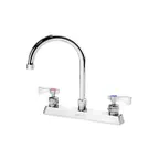 image of Krowne 15-501L Royal Series Low Lead Deck Mount Faucet w/ 8" Centers, 6" Gooseneck Spout