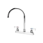 image of Krowne 15-502L Royal Series Low Lead Deck Mount Faucet w/ 8" Centers, 8.5" Gooseneck Spout