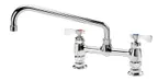 image of Krowne 15-812L Royal Series Low Lead Deck Mount Faucet w/ 8" Centers, 12" Swing Spout