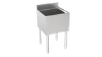 image of Krowne 18-18 Silver Series Insulated Ice Bin with Full Sliding Cover