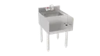 image of Krowne 18-18BD Silver Series Blender Dump Sink, 18" W X 22.5" D