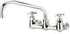 image of Krowne 18-814L Krowne Royal Series Full Flow Faucet, Splash-Mounted, 8" Centers