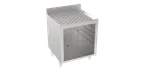 image of Krowne 18-GSB1 Silver Series Glass Rack Storage Cabinet with 3 Levels of Storage (Rack Slides Included)