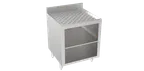 image of Krowne 18-GSB3 Silver Series Glass Rack Storage Cabinet with 2 Levels of Storage (Midshelf Included)