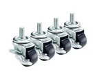 image of Krowne 28-139S Krowne Low Profile Threaded Stem Caster, Swivel with Brake