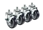 image of Krowne 28-147S Krowne Heavy Duty 3/4"-10 Threaded Stem Caster, Swivel with Brake