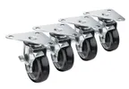 image of Krowne 28-161S Krowne Large Triangle Heavy Duty Plate Caster, Swivel with Lock