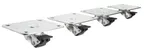 image of Krowne 28-168S Plate Caster, 4" X 5" Plate, 1" Diameter Wheel with Brake