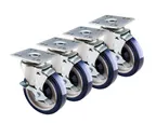 image of Krowne 30-107S Krowne Economy Series 4" X 4" Plate Caster, Swivel with Brake