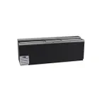 image of Krowne BC96-BG 96" Flat Top Bottle Cooler w/ 3 Sliding Lids, 5 Divider Racks, Black