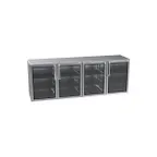 image of Krowne BR96 96" 4 Section Back Bar Cooler with Solid Door