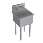 image of Krowne BS-1818 21" One Compartment Sink, 18"W x 18"L Bowl Without Drainboards