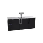 image of Krowne DB84 84" W x 25" D Black Keg Cooler, 4‑Tap Tower, 4‑Keg Capacity, 30‑40°F, 115V 1/3 HP