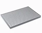 image of Krowne KDT-8X12S Drip Tray, 12"W X 8"D, Brushed Stainless Steel