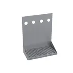 image of Krowne KHT-12S Hanging Tray – 12" OA Length Brushed Stainless Steel, Fits Four Faucet Wall Towers