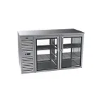 image of Krowne KPT60L 60" Pass-Thru Solid Door Back Bar Cabinet
