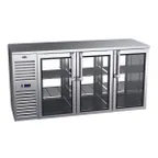 image of Krowne KPT72L 72" Pass-Thru Solid Door Back Bar Cabinet
