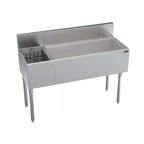 image of Krowne KR19-M48R 48" Bottle Well Bin Underbar Ice Bin/Cocktail Station  w/ 110 lb Ice Bin