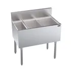 image of Krowne KR19-MS32R Bottle Well Bin Underbar Ice Bin/Cocktail Station  w/ 92 lb Ice Bin