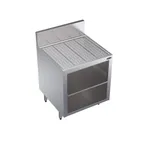 image of Krowne KR24-GSB3 24" Underbar Glass Rack Storage Unit w/ Drainboard Top, 2-Rack Capacity