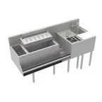 image of Krowne KR24-MT64 64" Sink Combo Underbar Ice Bin/Cocktail Station - Left