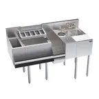 image of Krowne KR24-MX54-7 54" Blender Station Underbar Ice Bin/Cocktail Station w/ 7 Circuit - 69 lbs / Center