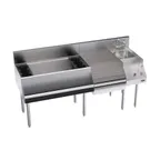 image of Krowne KR24-W66D-10 66" Blender Station Underbar Ice Bin/Cocktail Station w/ 10 Circuit - 110 lbs