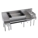 image of Krowne KR24-W72C-10 72" Blender Station Underbar Ice Bin/Cocktail Station w/ 10 Circuit - 110 lbs
